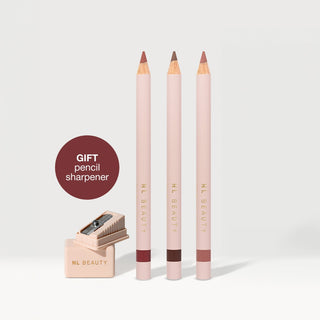 Trio de crayons à lèvres + Taille-crayon OFFERT